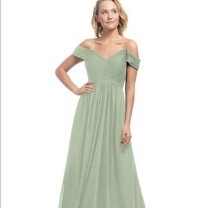 Azazie Dusty Sage, Style Aja Bridesmaid Dress